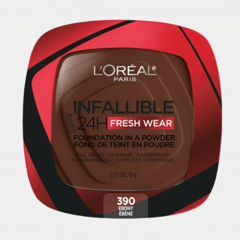 NEW L'Oreal Paris Infallible Up to 24H Fresh Wear Powder, Matte Finish, Ebony
